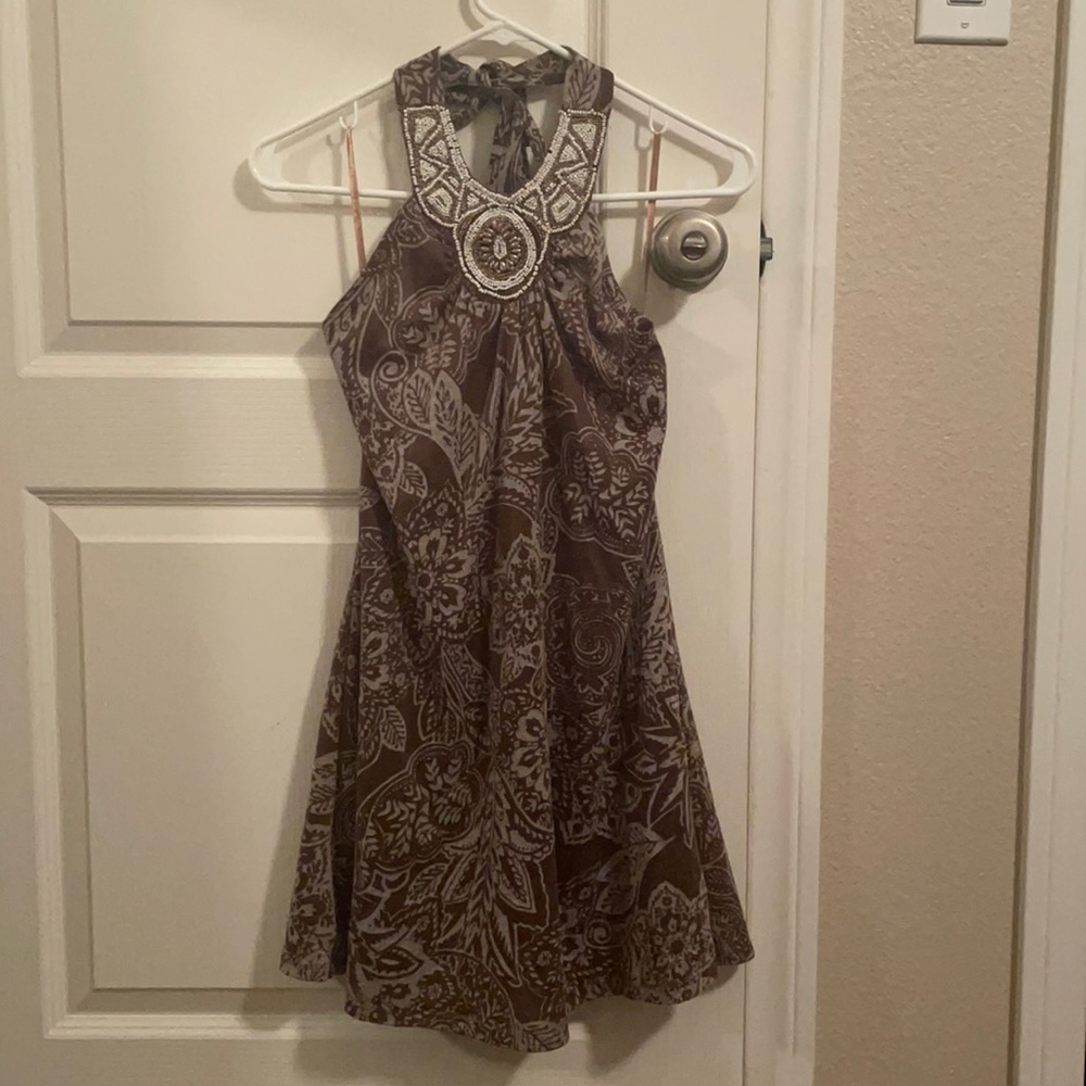 Purple Hearts boho beaded neckline